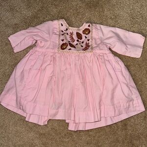 Pink Embroidered Kids Dress